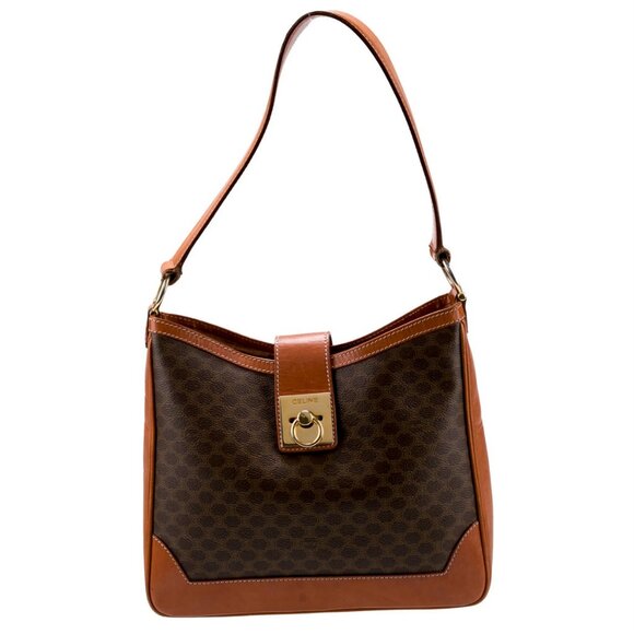 Celine Vintage Macadam Blason Turn Lock Shoulder Bag - Picture 1 of 15